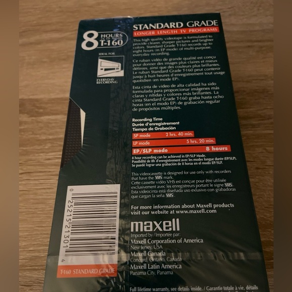 3 Maxell VHS Tapes-Standard Grade-new Still sealed Individually - Picture 4 of 5